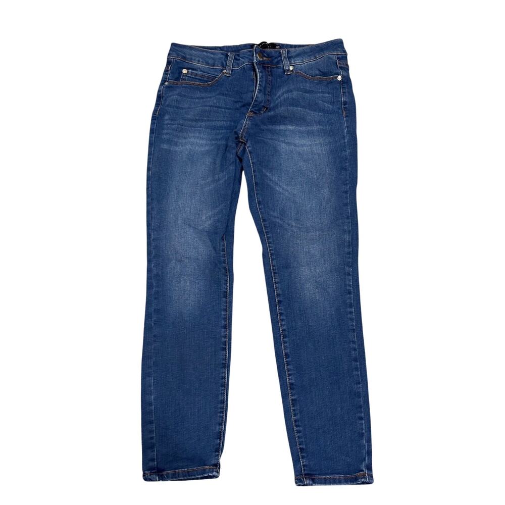 Tahari 6 Chloe style fit solution skinny blue jean denim stretch euc